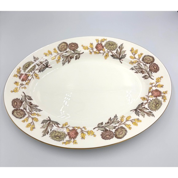 Wedgwood Other - Vintage Wedgwood Lichfield 15 in Serving Platter English Bone China Floral